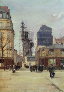 Statua Wolności, autorstwa Bartholdi, w warsztacie odlewni Gayet, Rue de Chazelles, przed jej wyjazdem do Nowego Jorku, 1883